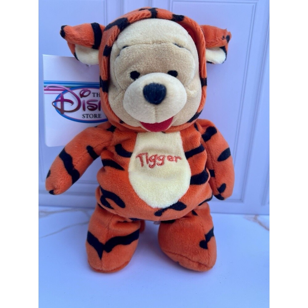 1999 Vintage Disney Store Winnie Pooh as Tigger Plush 8” NWT Y2K Bean Bag